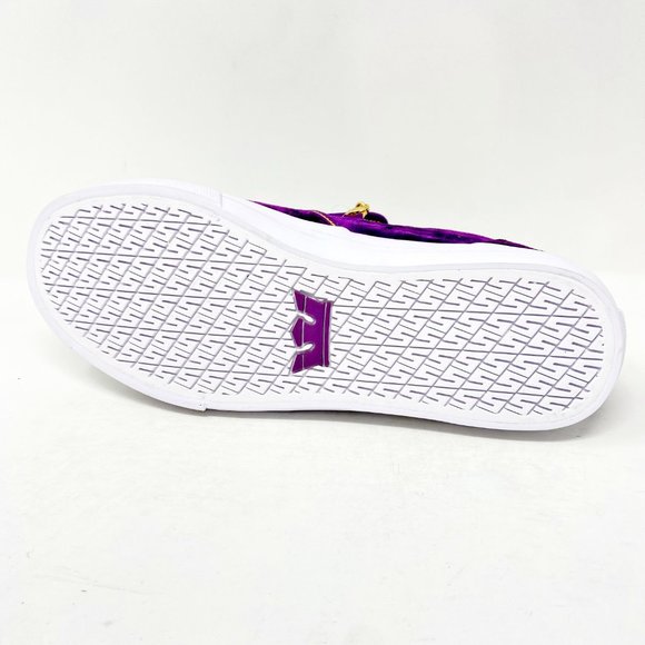 Supra Fenix Flexin Cuba LX Purple Velvet Mens Slip On Skateboard Shoes 06733 573 - Picture 5 of 5